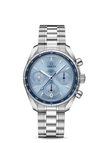 Omega Speedmaster Co-Axial 38 Stainless Steel / Blue / Bracelet